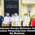 Tim Relawan Gereja Melawan Covid19 Melakukan Penyemprotan Disinfektan ​ Ke Mushola ​