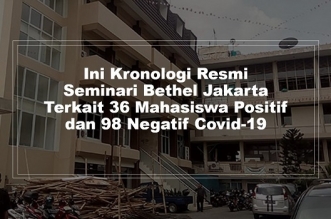 Ini Kronologi Resmi Seminari Bethel Jakarta Terkait 36 Mahasiswa Positif dan 98 Negatif Covid-19