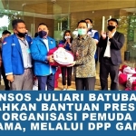 Mensos Juliari Batubara Serahkan Bantuan Presiden Untuk Organisasi Pemuda Lintas Agama, Melalui DPP GAMKI