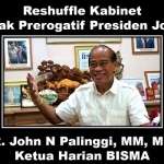 DR John N Palinggi: Reshuffle Kabinet, Itu Hak Prerogatif Presiden Jokowi