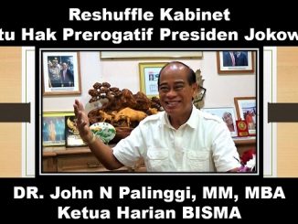 DR John N Palinggi: Reshuffle Kabinet, Itu Hak Prerogatif Presiden Jokowi