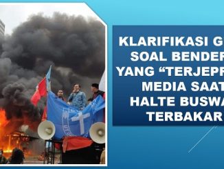 Klarifikasi GMKI Soal Bendera yang “Terjepret” Media Saat Halte Busway Terbakar