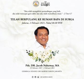 “Anak Desa Jadi Pendeta” Tutup Usia, Selamat Jalan Pdt DR Jacob Nahuway MA