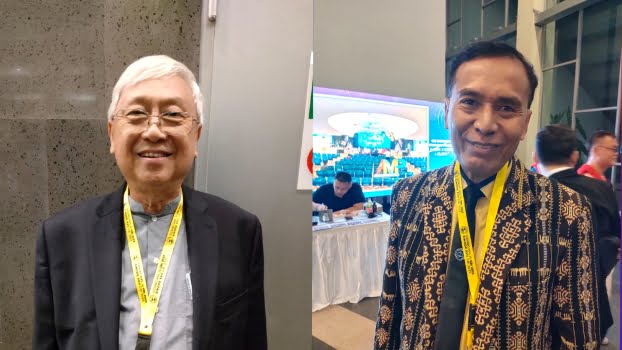 Dari kiri Pdt Ir Suyapto Tandyawasesa MTh dan Pdt Kirenius Bole STh MPd sidang mpl dan sinode gbi